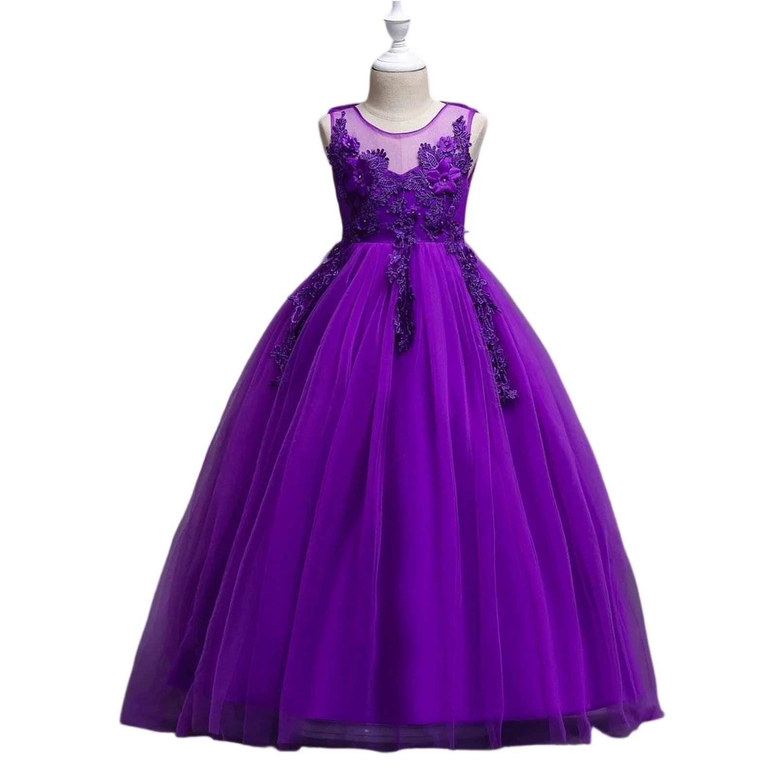 

Bestselling Sweet and Cute Mesh Princess Dress Dress Party Performance Clothing Kids Sleeveless Christmas New Year Girl Dress