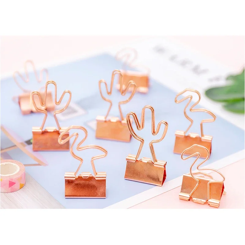 4pcs/lot Lovely Metal clips classification paper clips work mini clips bookmark