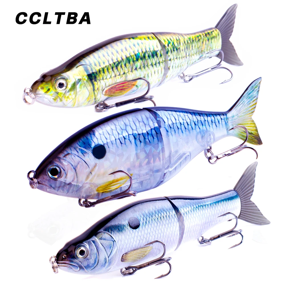 

CCLTBA Glider Shad Bait 2 Types Swimbait Jointed Artificial Hard Baits Pike Bass Slider Shad Fishing Lures Freshwater Tackle