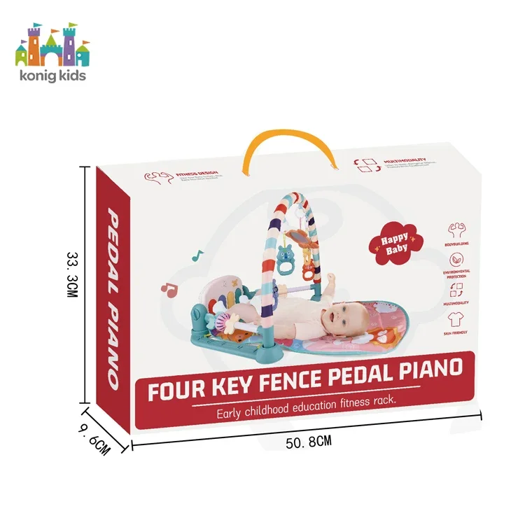 Konig Kids Juguetes De Bebe Piano Gym Speelmatten Met Muziek N Lampjes Met Schattig Hangend Speelgoed 2 Kleuren Babymat