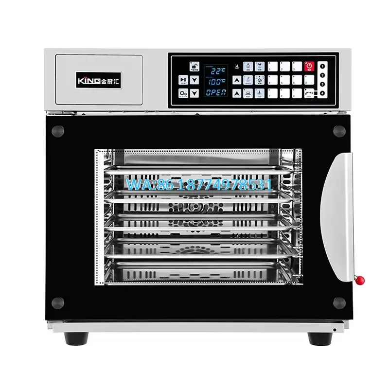 Wmwmnu for Convection Oven Combi Steamer 60L Half-size Countertop 5-Tier Baking Oven with Trays Wire Racks Clip
