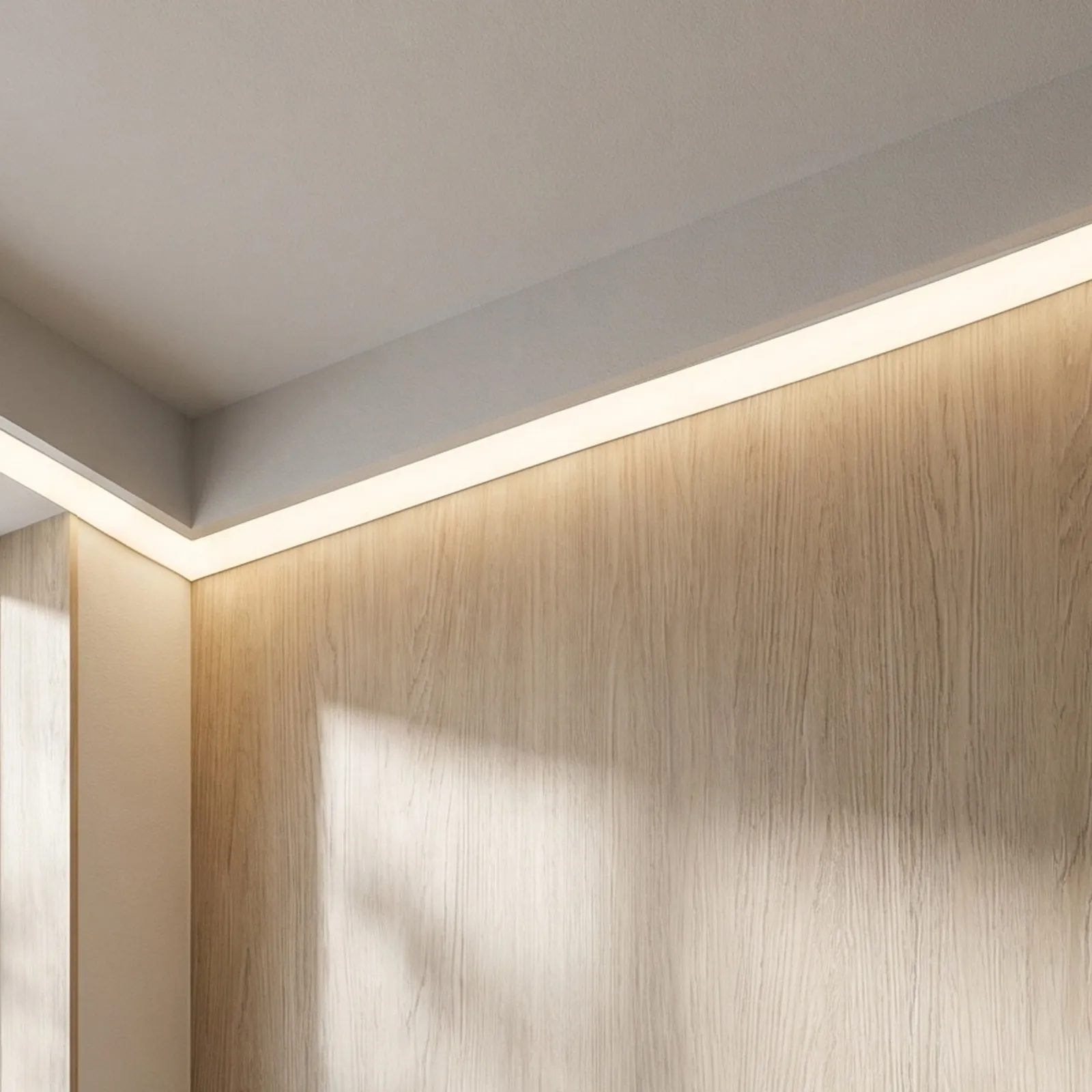 48 Inch LED Strip Light Diffuser Channel Frosted Panel Soft Glare Ambient Lighting Gel Sheet for Furniture Stair