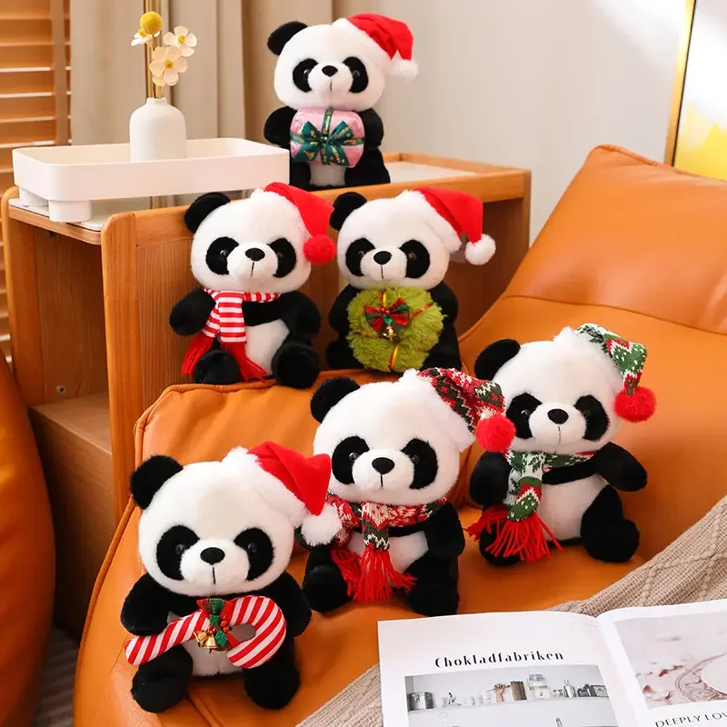 Stuffed Panda Bear Dolls for Kids, Animal Plush Toy, Christmas Decoration, New Gifts, 25cm