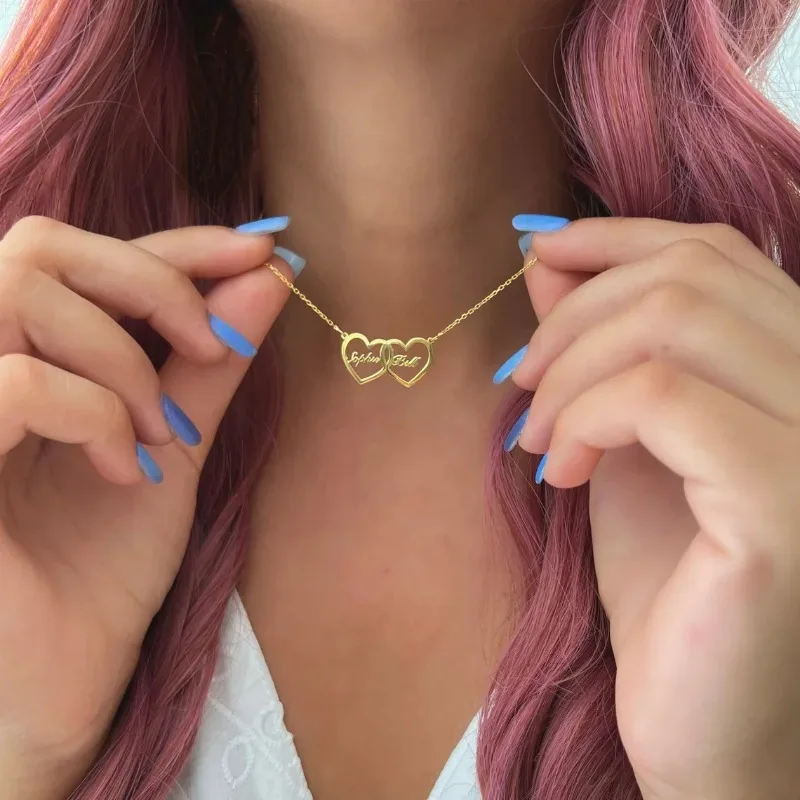 

Personalized Heart Personalized Name Necklace for Women Gifts Women's Neck Chain Necklaces Collares Para Mujer Fashion Jewelry