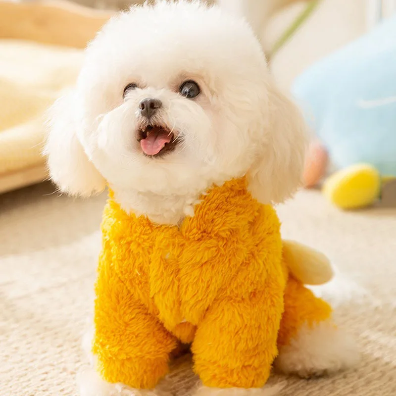 Cartoon Clown Fish Pet Clothes Teddy Four Legs Transformer Costume Puppy Thickened Halloween Clothes Warm Winter  Jumpsuits