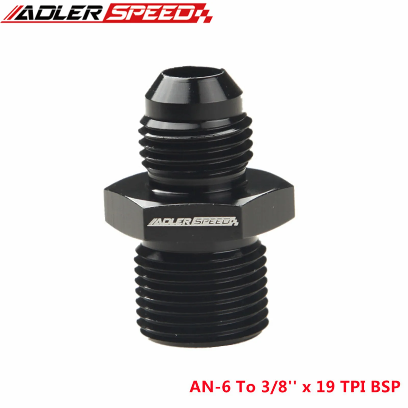S AN4 AN6 AN8 AN10 AN12 To 1/8" 1/4" 3/8" 1/2" 3/4 BSP BSPP Straight Adapter - view 6