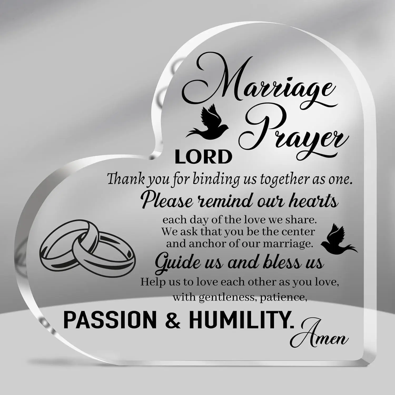 Letrero de boda religioso, regalo de boda para parejas recién tejidas, cita de oración para pareja, regalo de bendición de matrimonio
