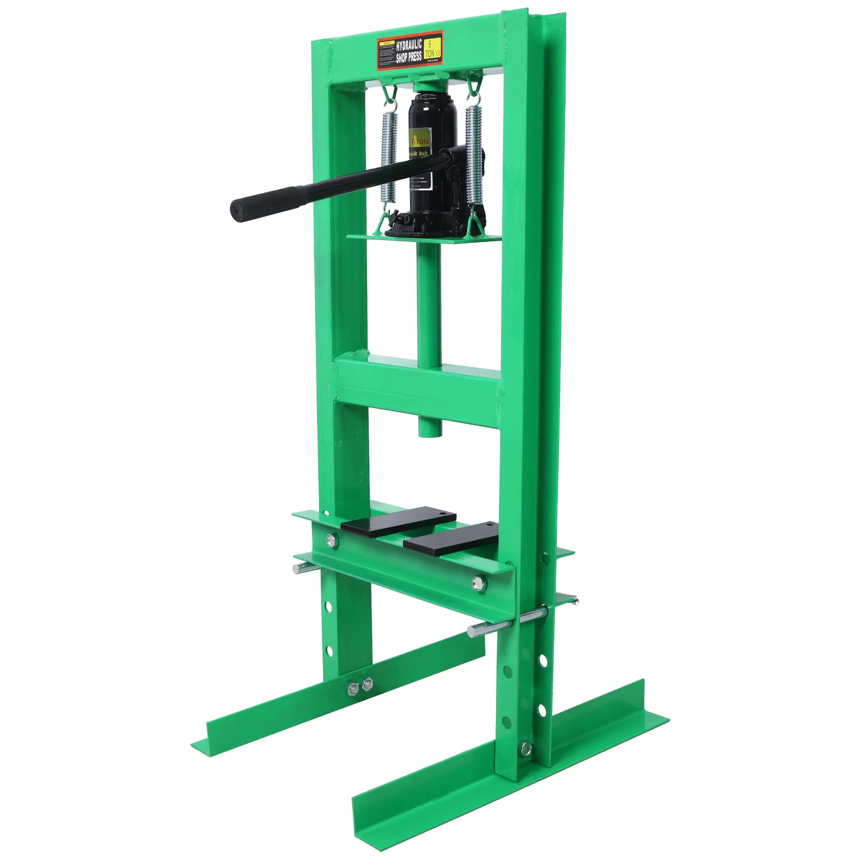 6 Ton Hydraulic Benchtop Press Adjustable Table Height H-Frame garage floor press Green