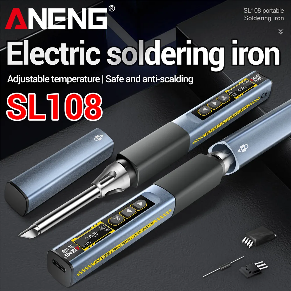 Station de fer à souder électrique SL108 96W 100 ° C~450 ° Station de retouche à température réglable, Kit C, pointes de stylo thermique pour outils de réparation