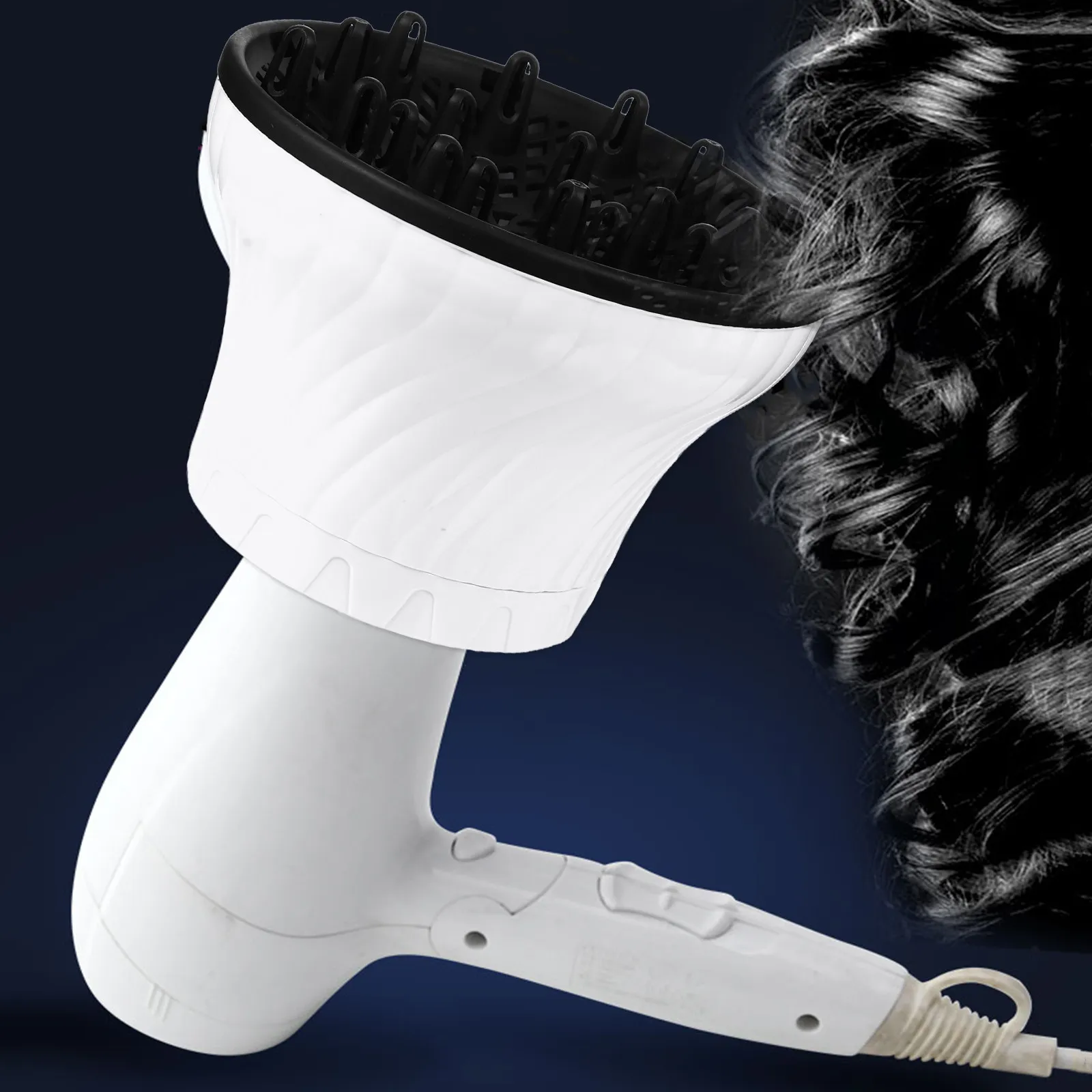 Hair Blow Diffuser Accessory for Dryer Curly Wavy Hair Distribution Lightweight Premium Plastic Diffuser Nozzle Home