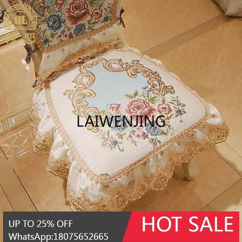 European dining table and chair fabric non-slip four-season dining chair cushion cushion towel cover