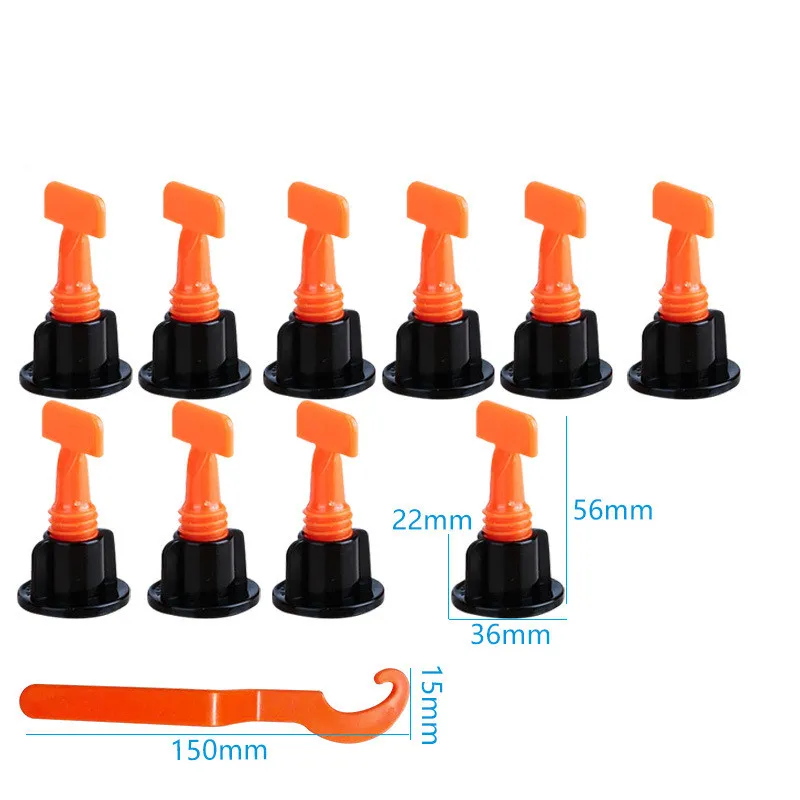 1set clip di sistema di livellamento per piastrelle riutilizzabili distanziatori di localizzazione regolabili piastrelle per pareti per pavimenti cunei di livello in ceramica strumento di costruzione