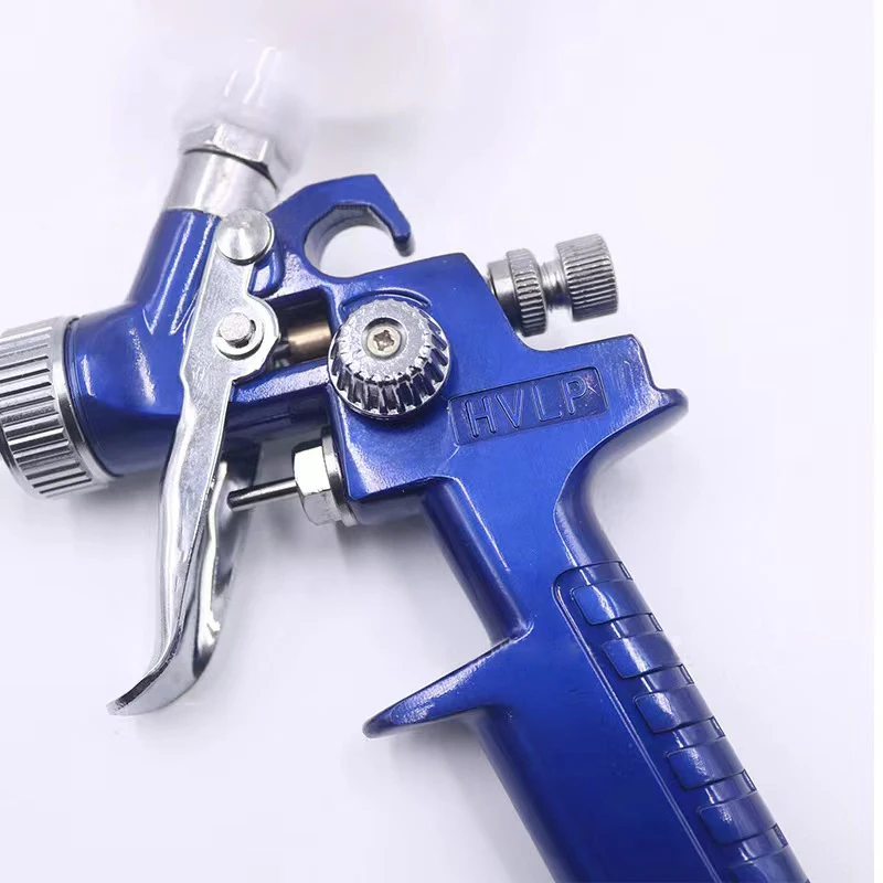Imagem -03 - Mini Hvlp Spary Gun Pintura Aerógrafo Gravidade Alimentação Escova de ar para a Parede Pintura do Carro Bolo do Prego Decorar Pintura Pulverização 0.8 mm 1.0 mm