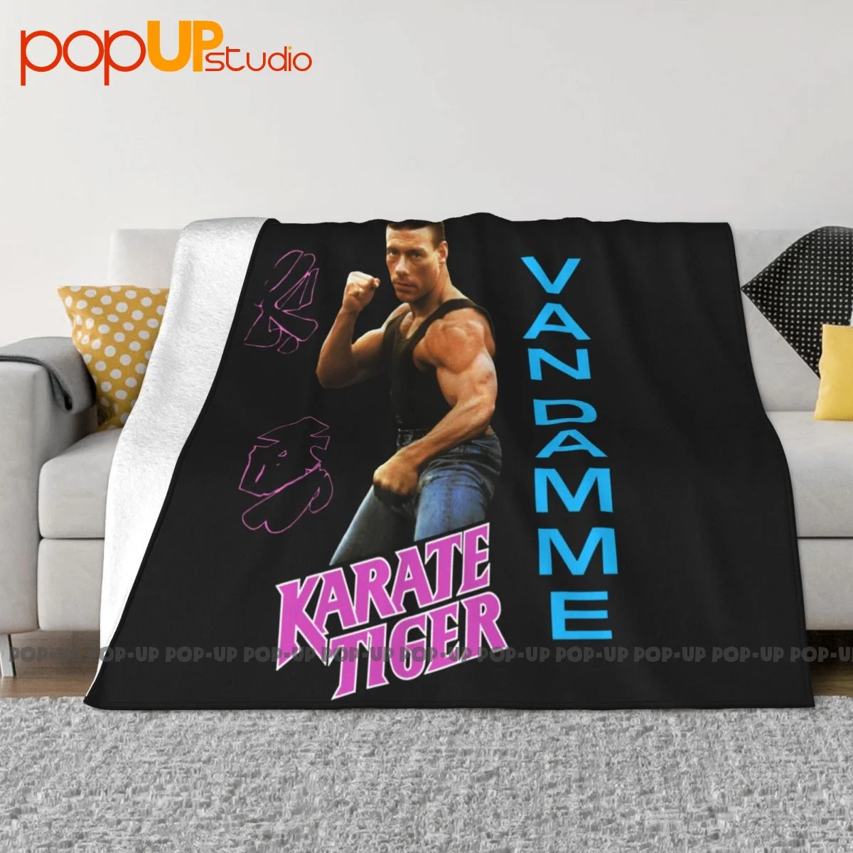 Jean Claude Van Damme Karate Tiger 1986 Blanket Plush Bedroom High-Grade Skin Friendly Sofa Decorative