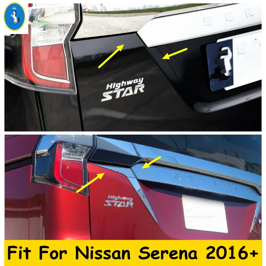 

Chrome Exterior Accessories Rear Tail Lights Lamps Decor Eyelid Eyebrow Panel Stripes Cover Trim For Nissan Serena 2016 - 2020