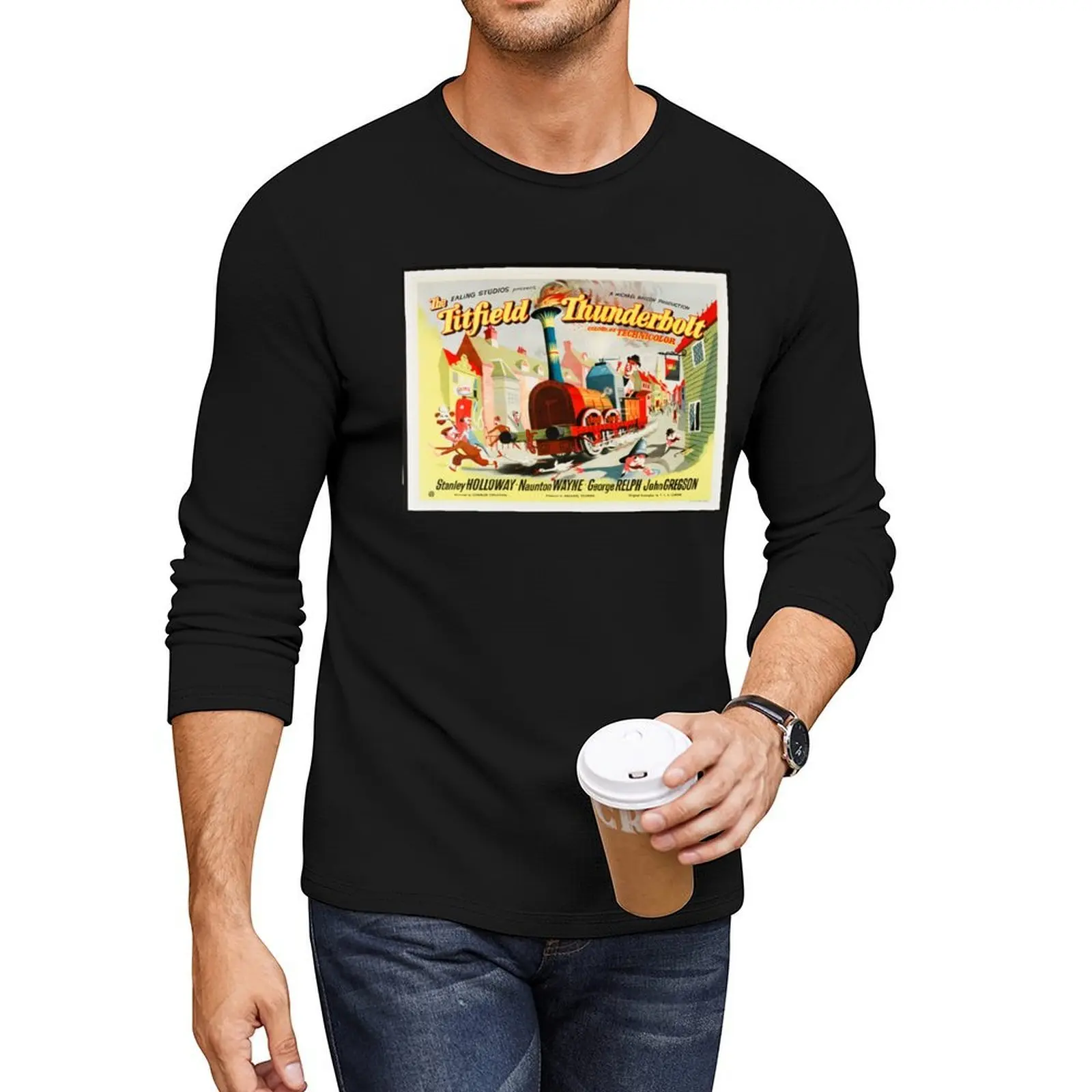 

The Titfield Thunderbolt Charles Crichton Long T-Shirt plus size tops man clothes oversized t shirt t shirt for men