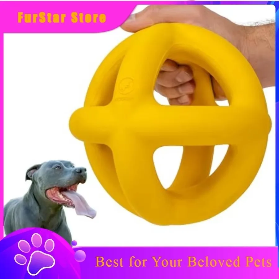 FurStarIndestructible Giant XL Dog Ball - Lifetime Replacement - Durable Toy For Aggressive Chewers - Safe Non-Toxic Natural Rub