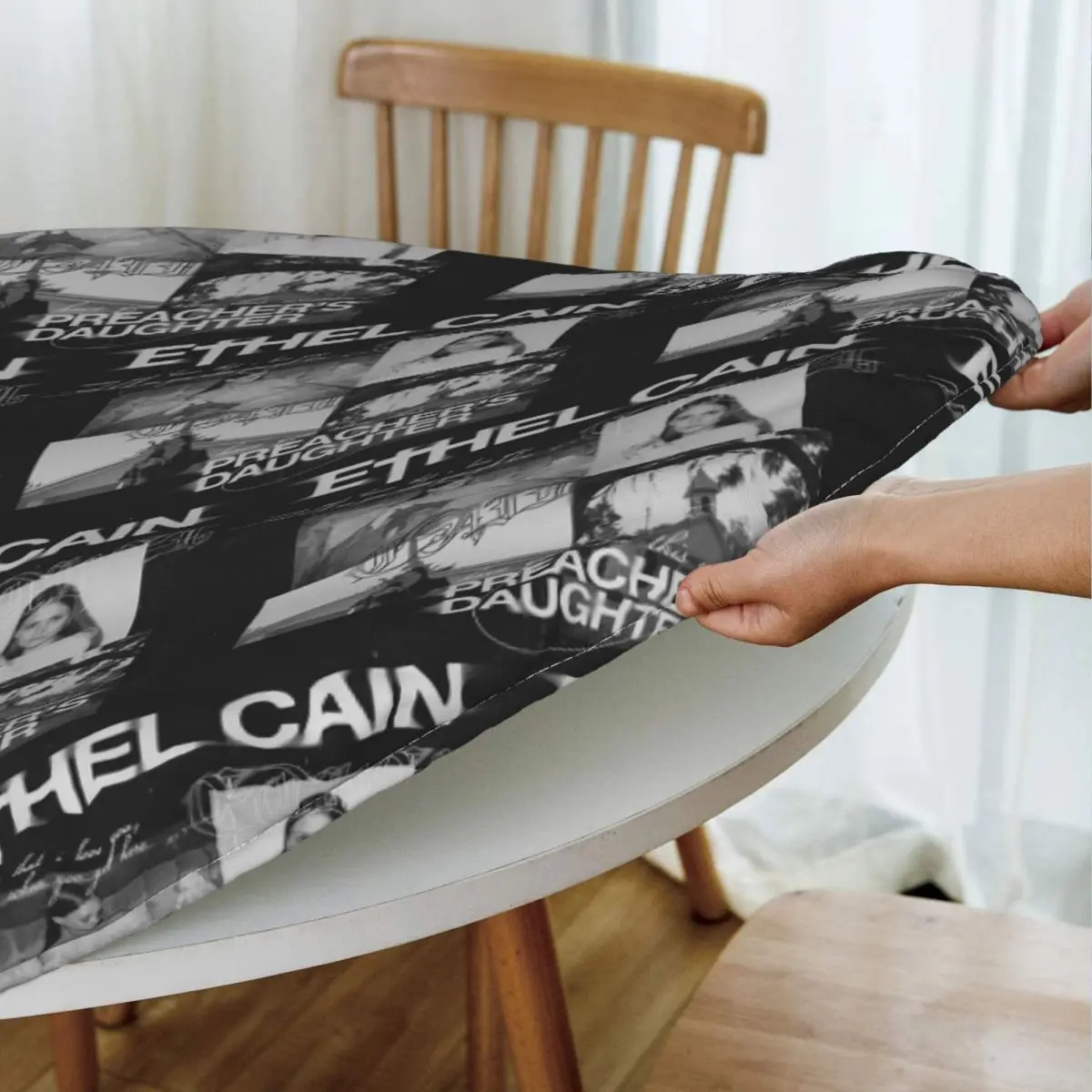 Ethel Cain Singer Album Music Tour 2024 Waterproof Round Tablecloth Oilproof Table Cloth for Kitchen Events Dining Table Cover