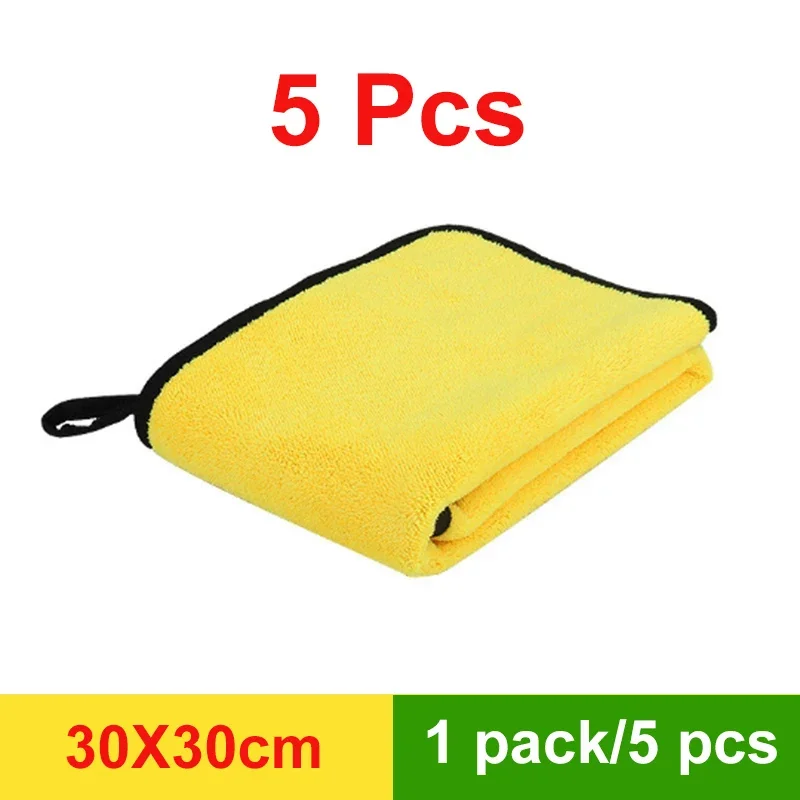 High-Density Coral Velvet Microfiber Towels for Motorcycle Car Wash Cleaning And Drying 3/5/10 Pieces Set image 4