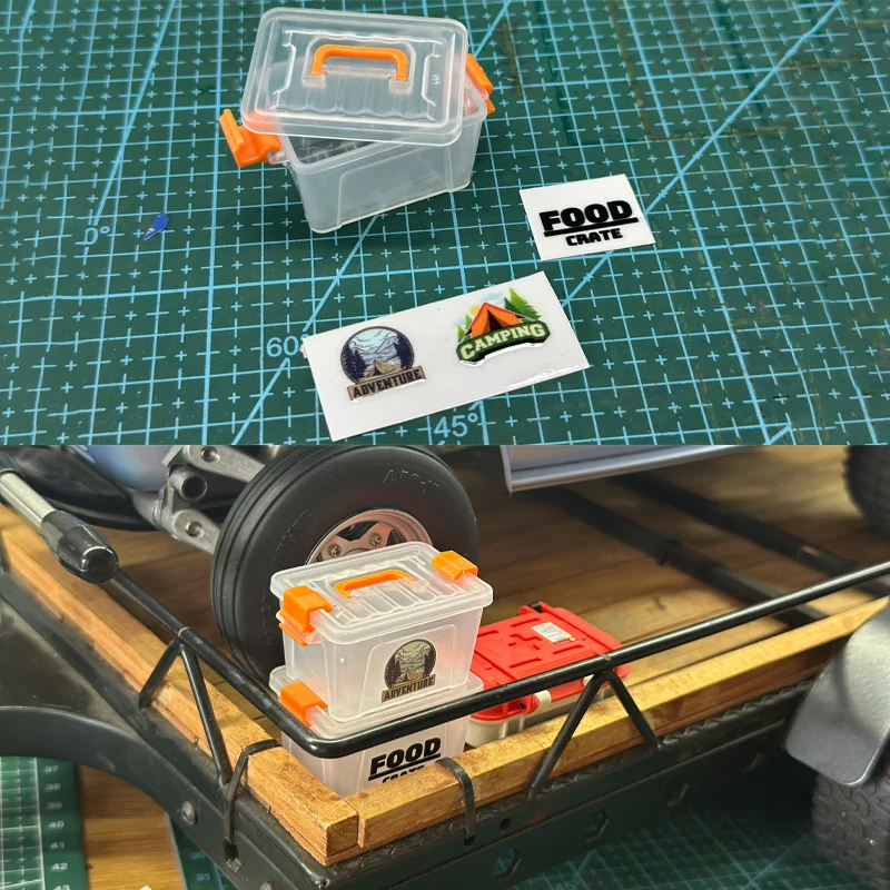 1pcs Simulate Transparent Storage Box for 1/10 RC Crawler TRX4 MJX SCX10 RC4WD