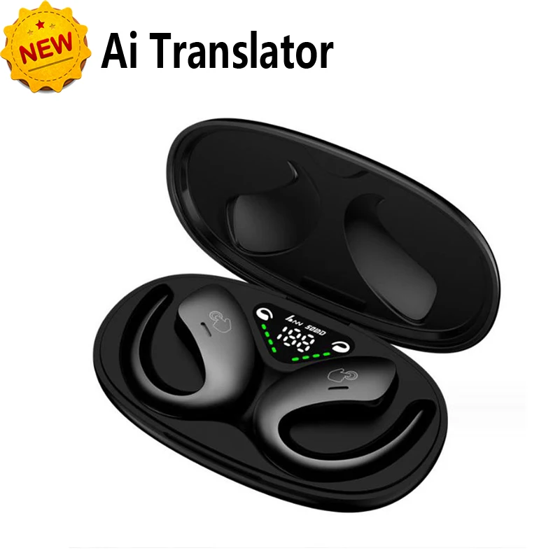 Earhook Smart Wireles Bluetooth Translation Headset Apple Android Universal Simultaneous Interpretation Fast Translation Headset