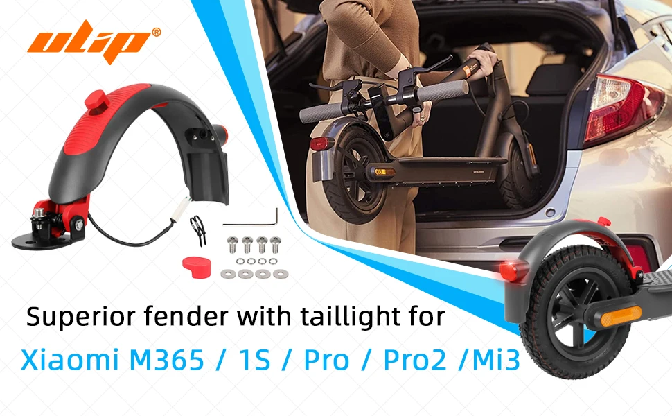 ULIP Metall-Heckfender für Xiaomi M365 Pro Pro2 1S Lite Mi 3 Elektroroller Hinterradschutz Kotflügel Skateboard-Zubehör – Detail 3