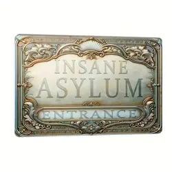 Insane Asylum Vintage Novelty Metal Sign 12