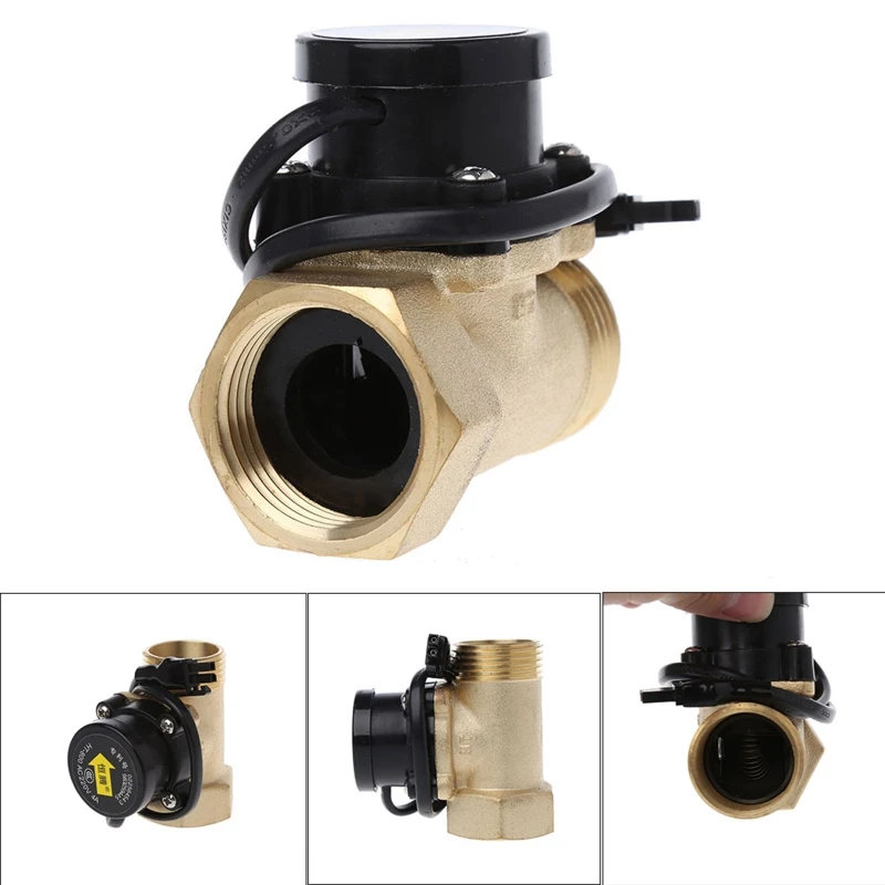 Sensor Water Pump Flow Switch 1 Inch Magnetic Automatic Control Pump Switch with G1 Thread 200W Copper Water Pump Switch