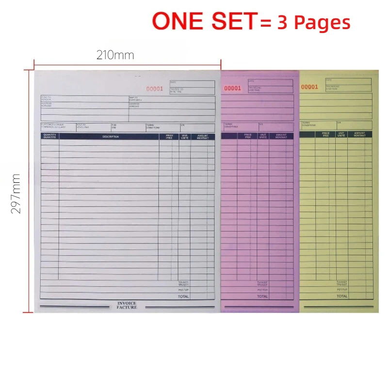 2 Packs Custom A5 A4 Delivery Slip Billing Book Carbonless Bill Sales Order Receipt Books Printing - view 6