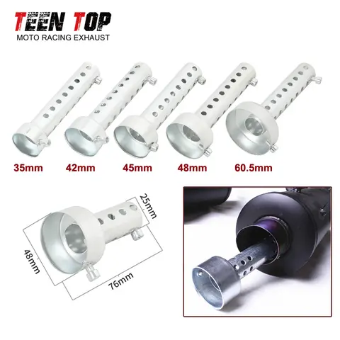 범용 오토바이 DB 킬러 소음기, 소음 제거기 배기 조절 머플러 소음기 아이언 35mm/42mm/45mm/48mm/60mm