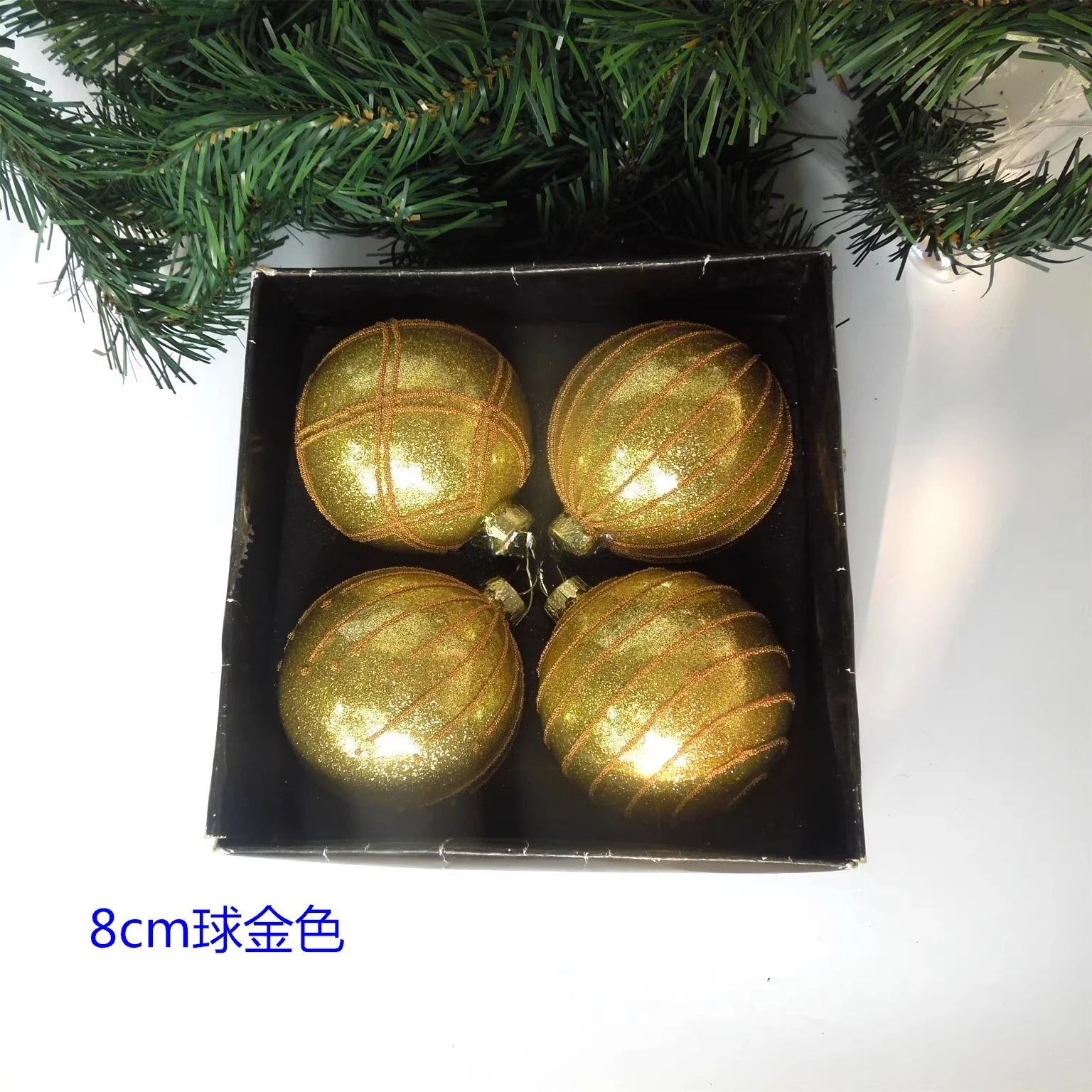 

Золотой стеклянный шар, украшение для елки