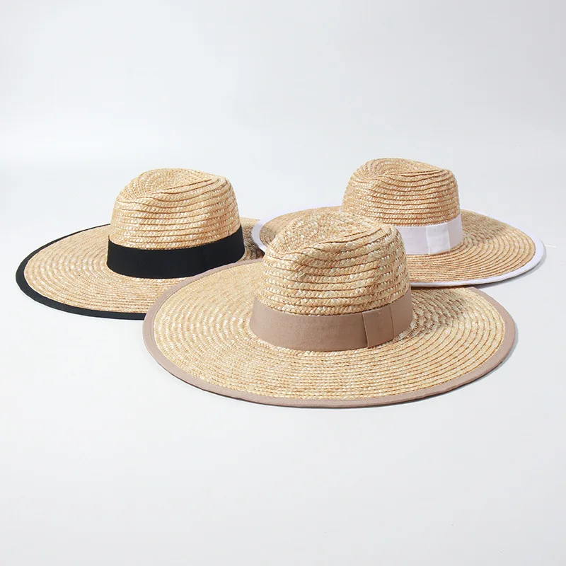 women-wide-brim-straw-hat-spring-summer-sun-protection-beach-vacation-cap