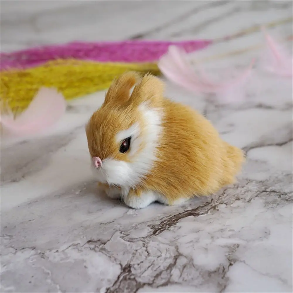 Mini Lifelike Animal Children's Birthday Gifts Simulation Rabbit Model Easter Rabbits