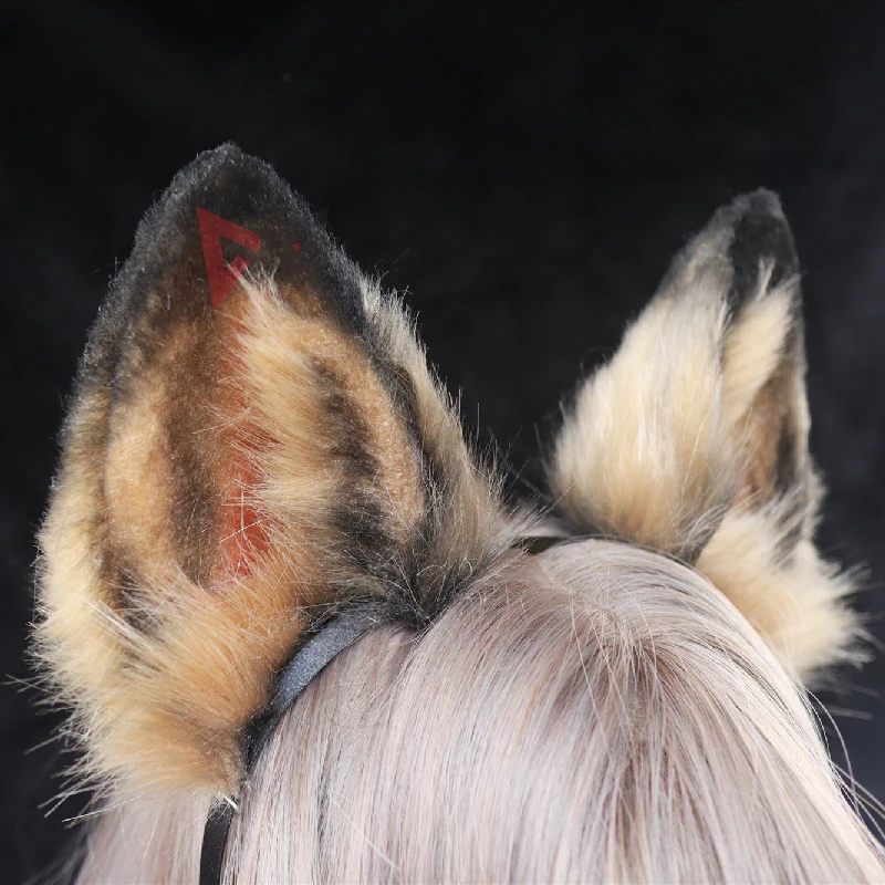 New Hand Made Work Canis Lupus Familiaris Dog Ears Hairhoop Black Brown Color Headwear Headband Costume Accessories