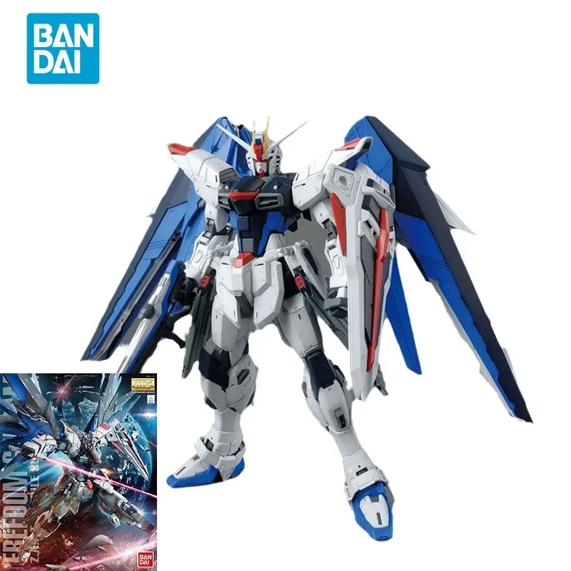 Bandai Original GUNDAM Ainme Model MG 1/100 FREEDOM GUNDAM Ver 2.0 Action Figure Assembly Model Toys Gifts for Children