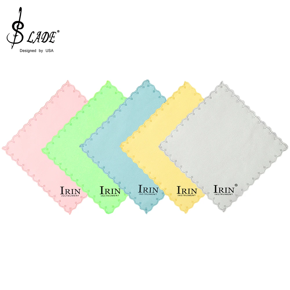 5pcs Instrument Cleaning Cloth Cotton Towels Piano Guitar Violin Saxophone Universal Musical Instrument Parts & Accessories