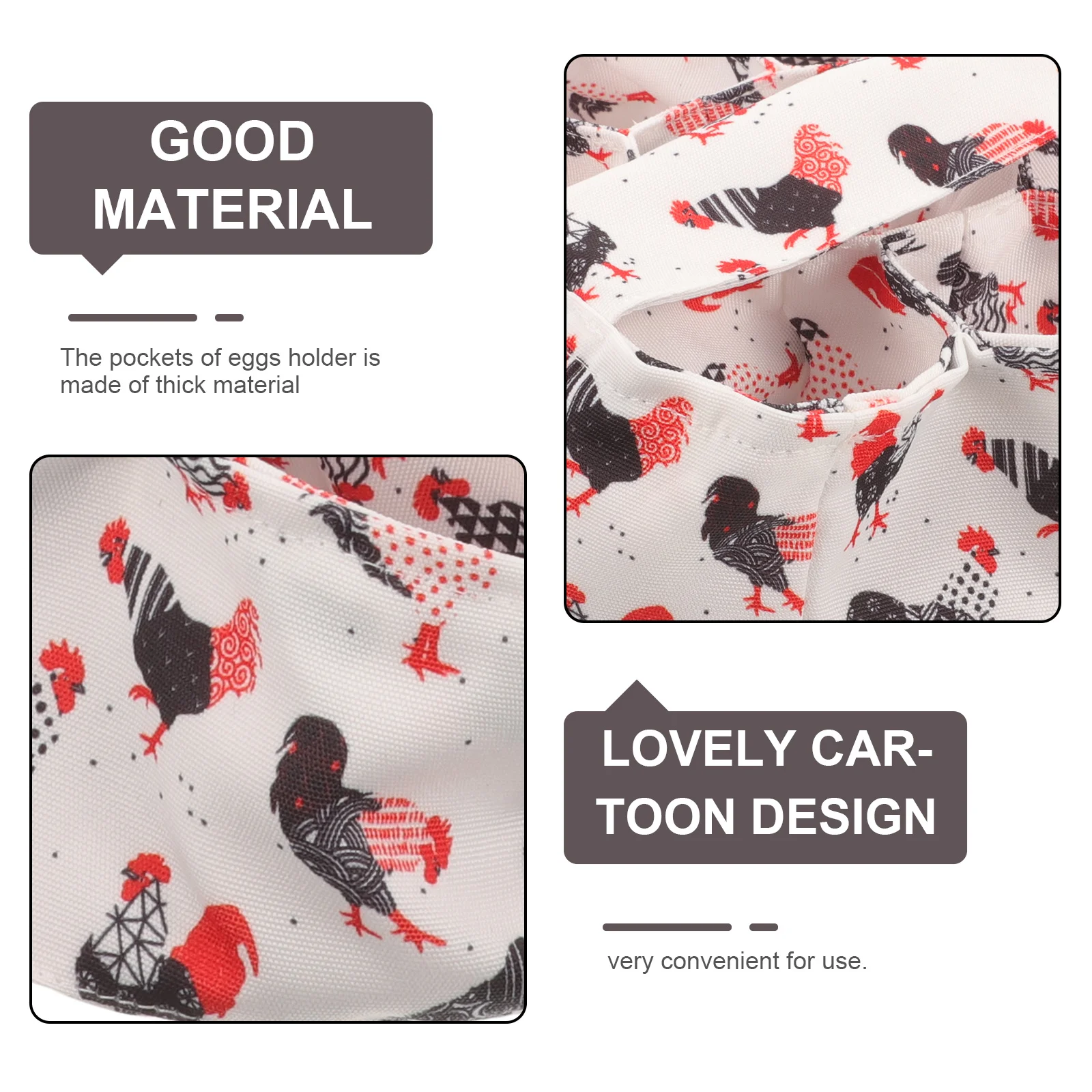 

7pcs Egg Collecting Basket 7-Compartment Oxford Cloth Chicken Egg Holder Farm Fresh Eggs Storage Gathering Basket With Pockets