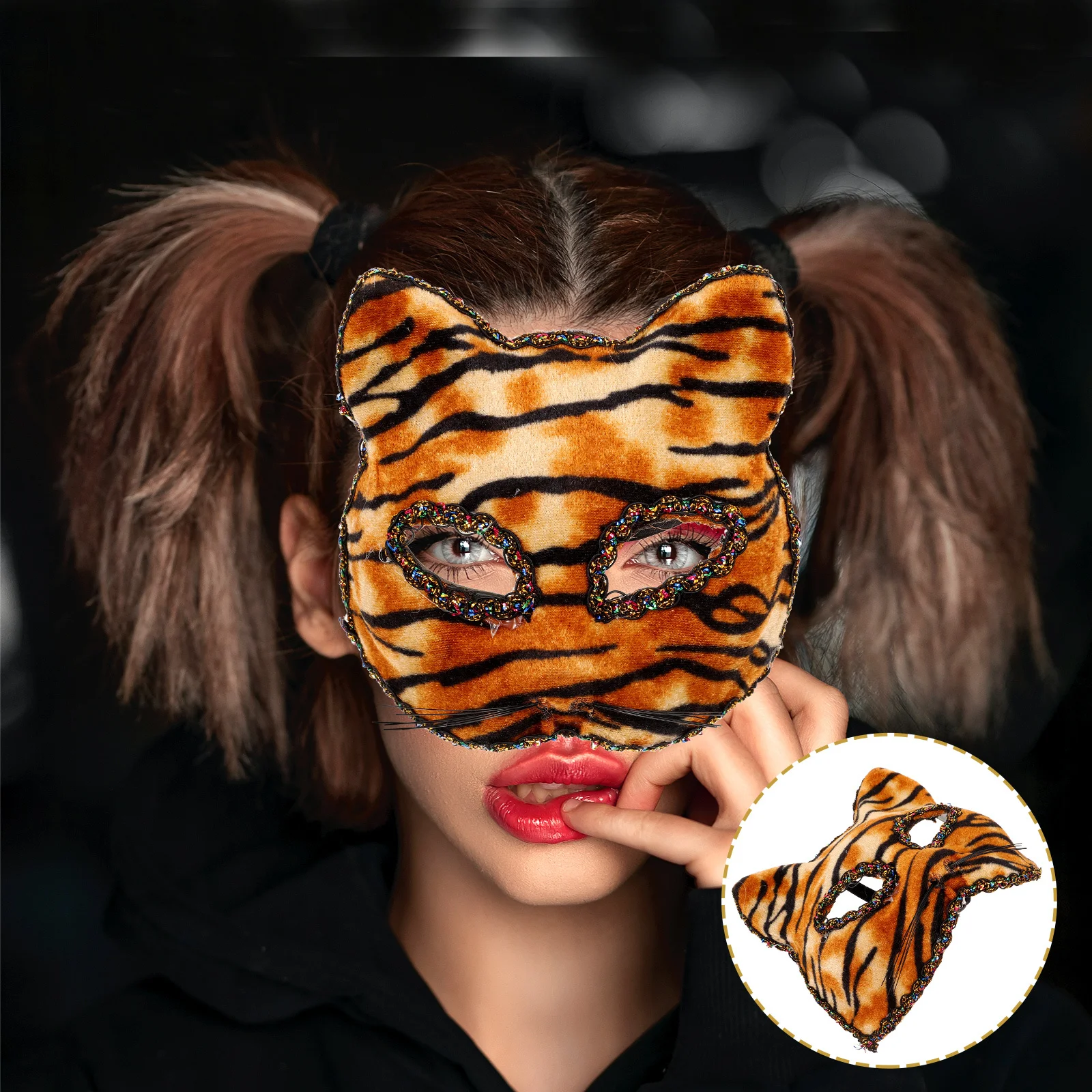 

Tiger Mask Tiger Mask Face Cosplay Masquerade Carnival Costume Masks Stylish Comfortable Lightweight