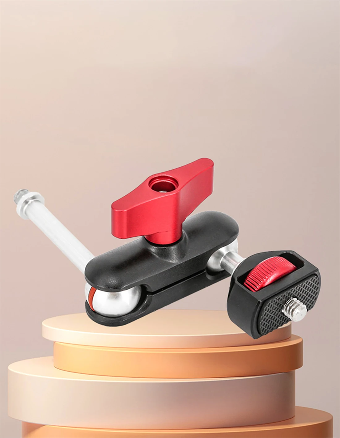 360-Stativ-Adapter für Magic Arm, Dual-Kugelkopf, 1/4 Zoll Schraube, Gelenkanschluss für Kamerakäfig, Monitorständer, LED-Lichthalter – Detail 17