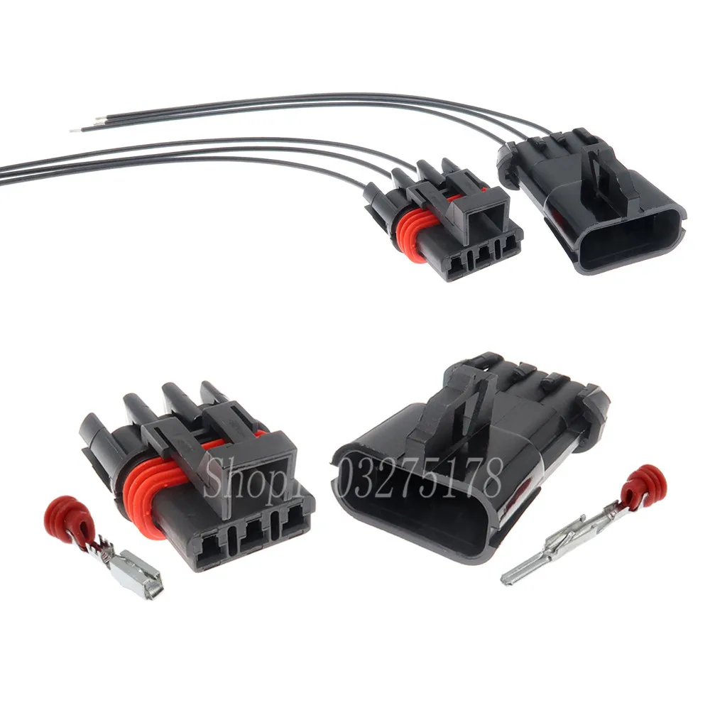 

1 Set 3 Pin 12040977 15300003 Automotive Male Or Female Waterproof Socket Car Wiring Plug Connectors