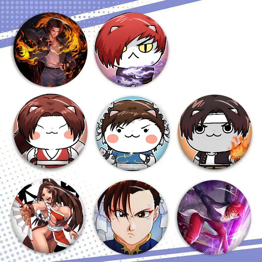 Game T-The King Of Fighters 32/44/58MM Customizable Button Pins Cute Funny Creative Badge Jewelry Decor Gifts For Friends