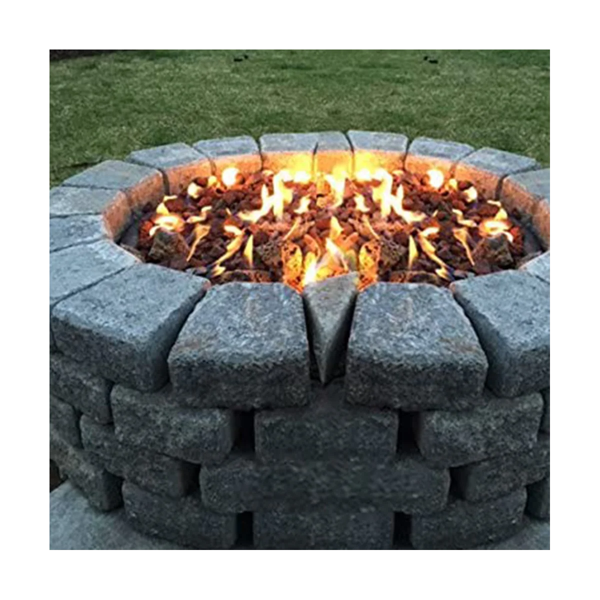 حلقة موقد حفرة النار المستديرة مقاس 6 بوصة للغاز الطبيعي والبروبان حفرة النار الموقد حفرة النار للداخلية والخارجية-ABLM