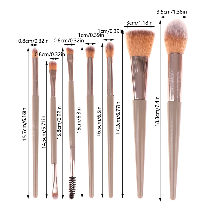 Gesicht Augen Make-up Pinsel Wimpern Lidschatten Augenbrauen Eyeliner Foundation Puder Rouge Highlight Lippen Pinsel