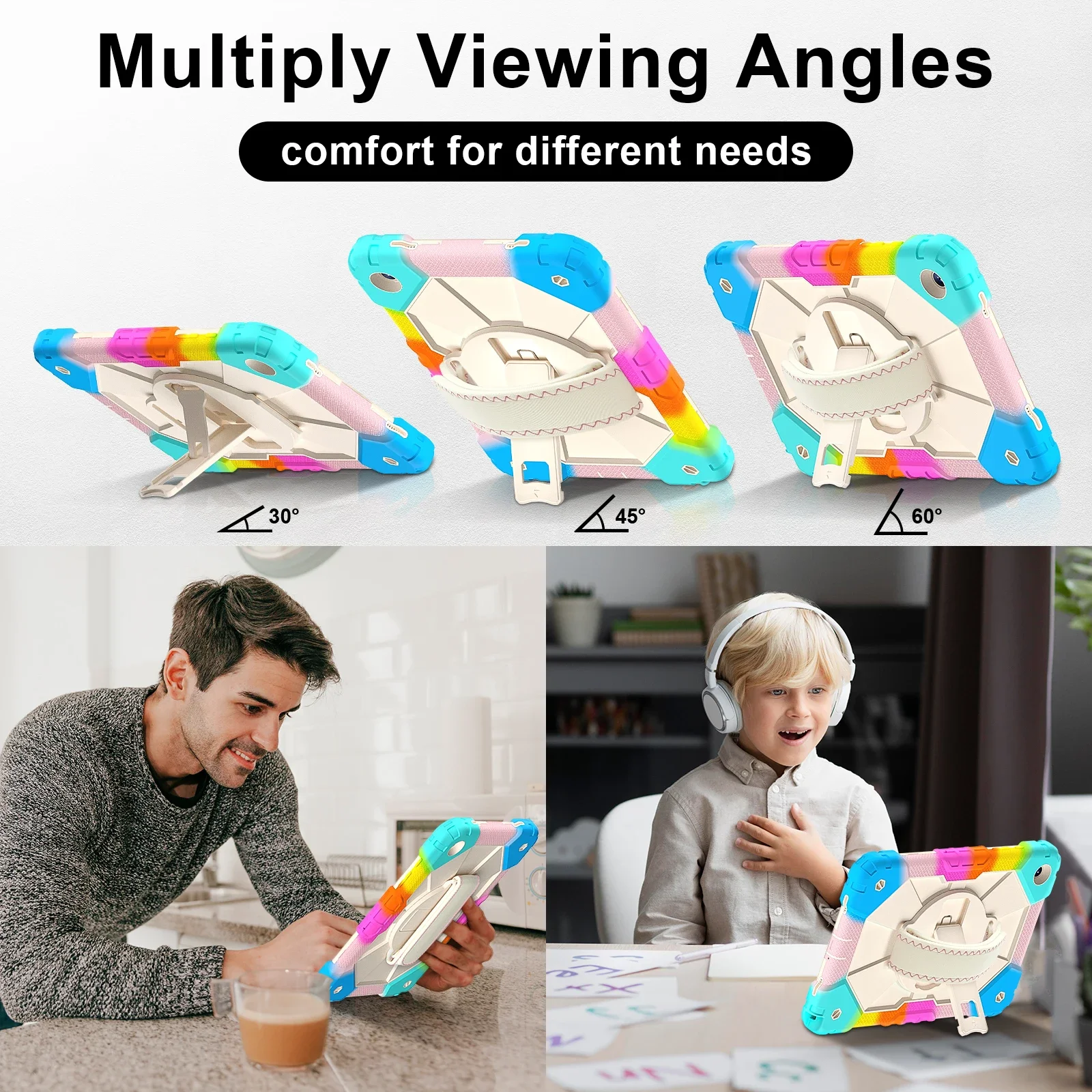 Жесткий силиконовый чехол для планшета Samsung Tab A9 Plus, с поворотом на 360 градусов