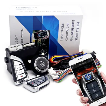 Universal car alarm auto start stop system remote control engine ignition autostart kit keyless push start system car accessories