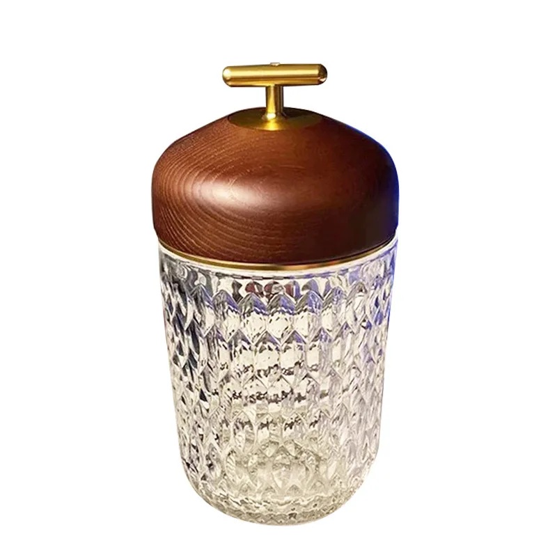 

Light luxury pine cone crystal lamp bedroom bedside decorative night light creative home charging desk lamp