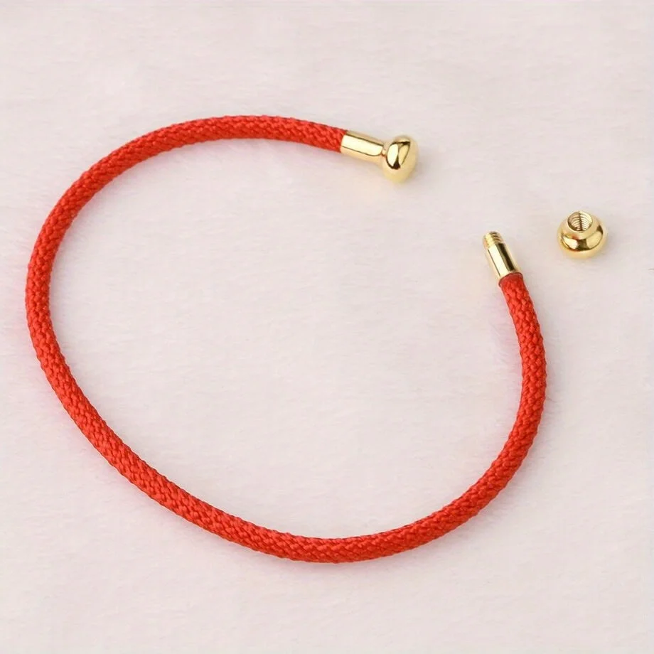 1pc Colorful Steel Wire Rope Copper Buckle Bracelet, Unisex Simple Fashion Daily Couple Jewelry