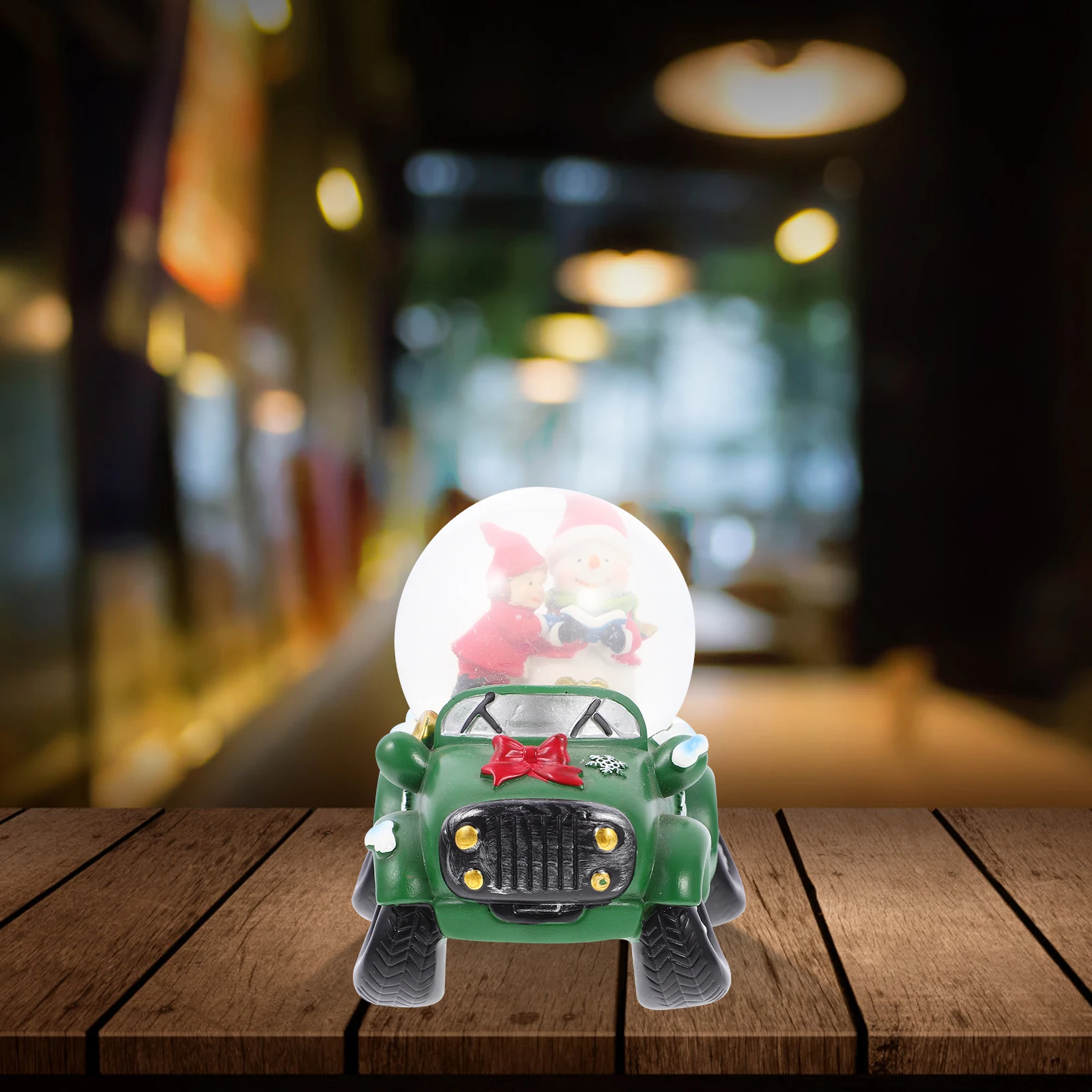 

Santa Claus Car Ornaments Adornment for Xmas Tabletop Decor Crystal Ball Christmas Lantern