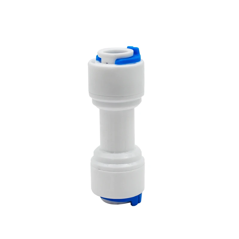 50Pc Reverse Osmosis Quick Coupling 1/4 Hose Connection Tee Y Connector 2 Way Equal Elbow Straight RO Water Plastic Pipe Fitting