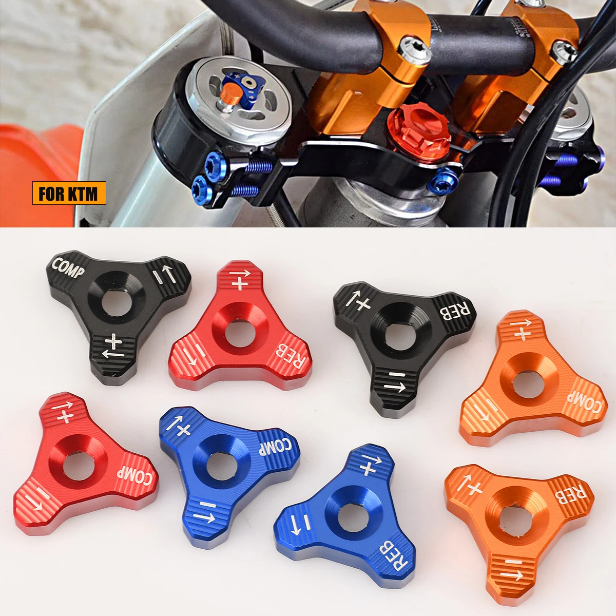 

CNC 48mm Front Shock Absorber Fork Knob Adjuster Bolt For KTM EXC SX SXF XCW XCF EXCF EXCR 125 150 250 300 350 400 450 500 525
